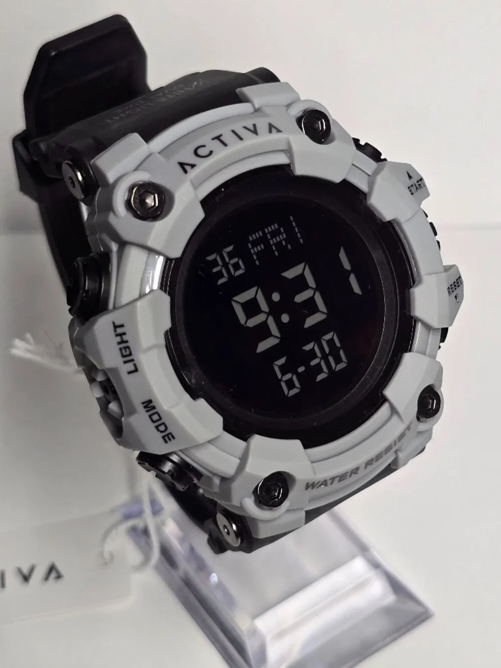 Activa X Invicta Digital Men's Watch - 53.4mm, Black, Grey (ACW1968-011)